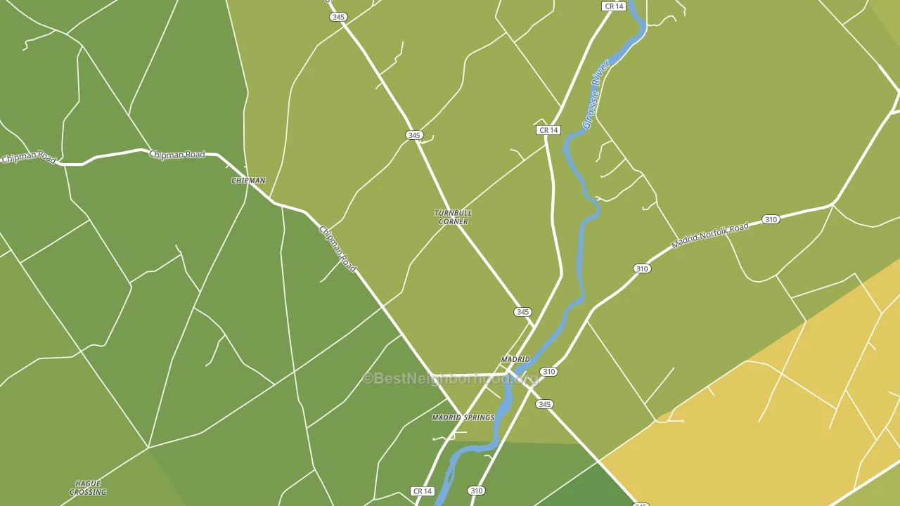 13660, NY block-group voter-turnout map