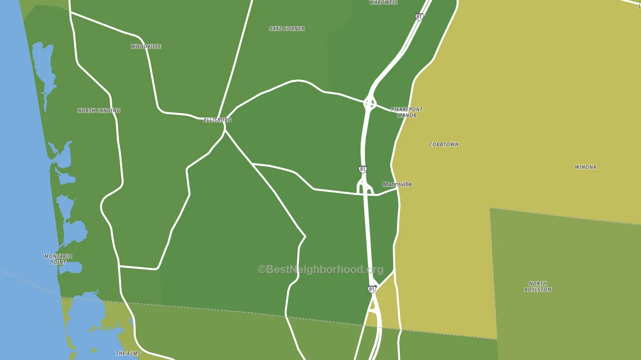 13661, NY block-group voter-turnout map