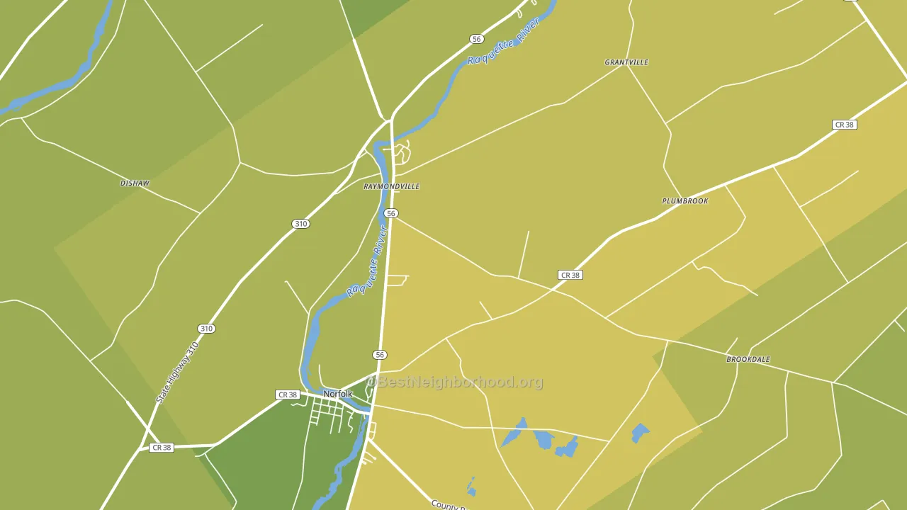 13667, NY block-group voter-turnout map
