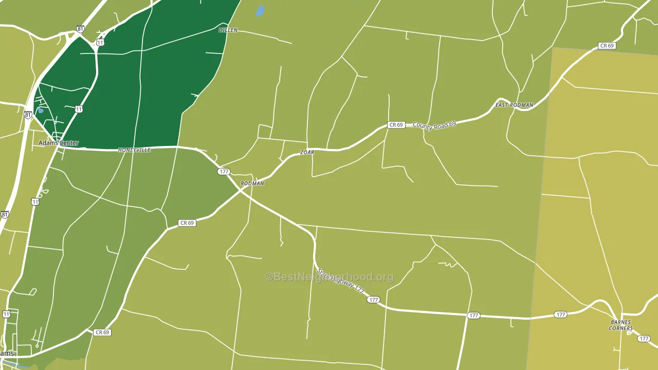 13682, NY block-group voter-turnout map