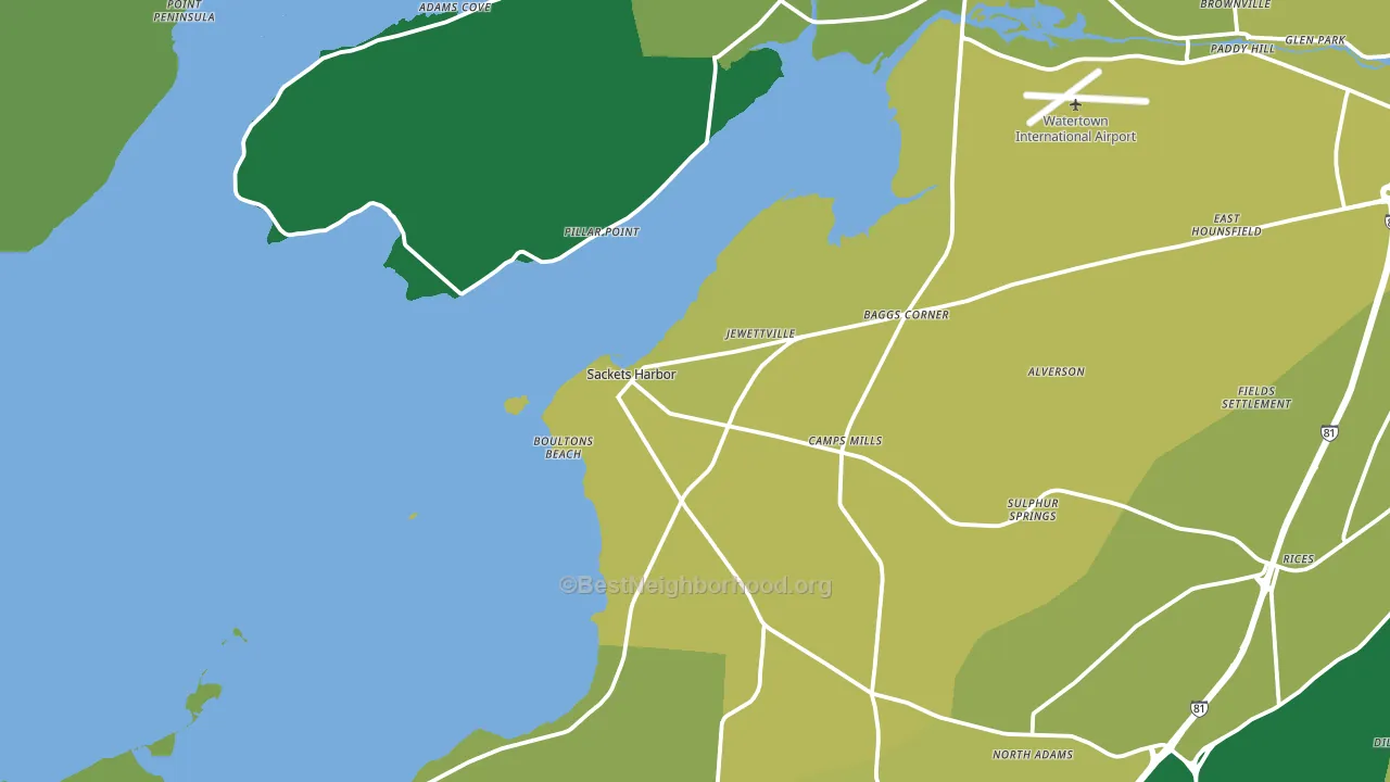 13685, NY block-group voter-turnout map