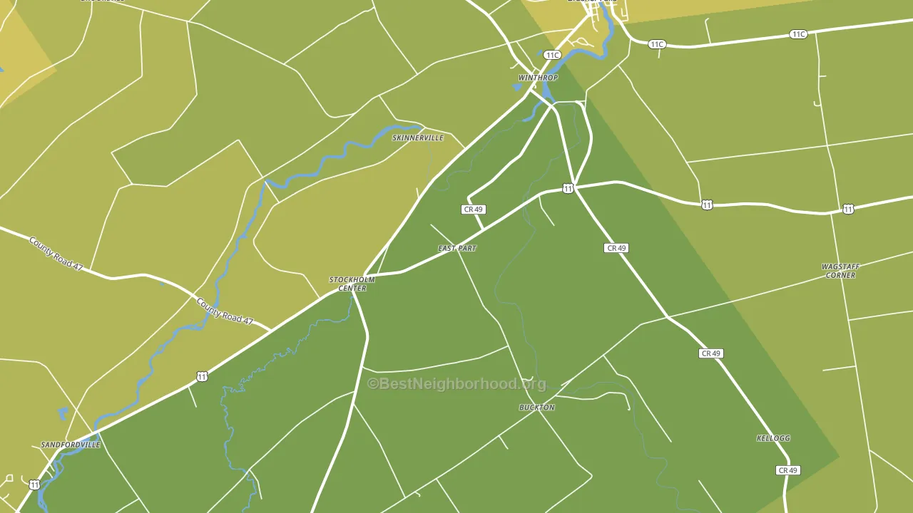 13697, NY block-group voter-turnout map