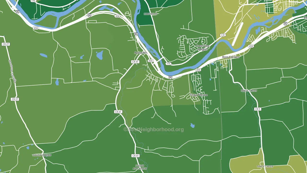 13732, NY block-group voter-turnout map