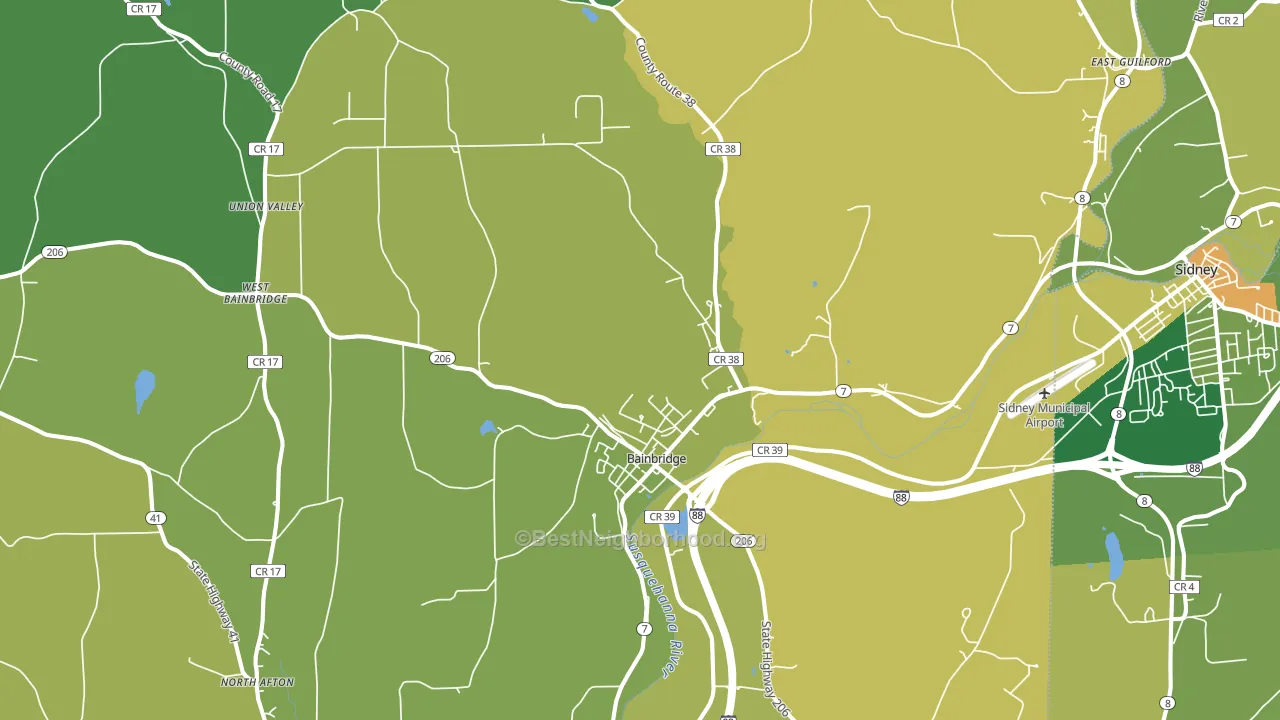 13733, NY block-group voter-turnout map