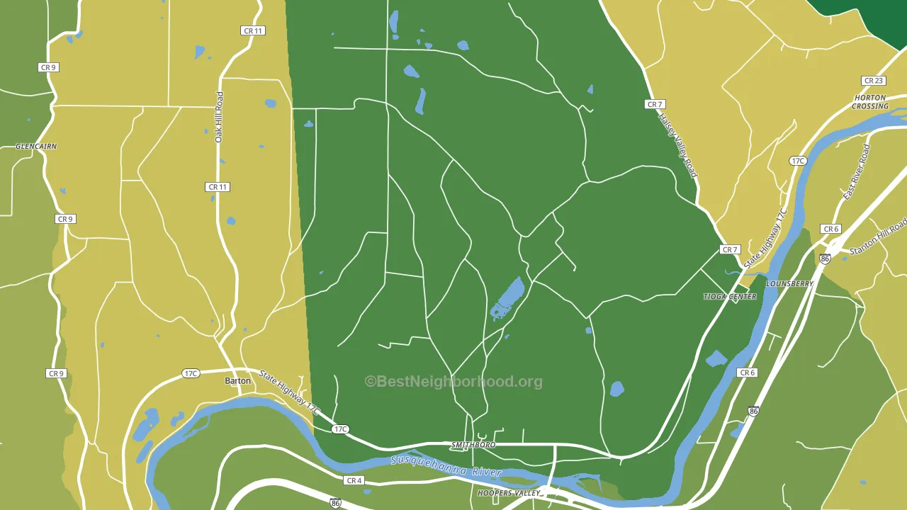 13734, NY block-group voter-turnout map