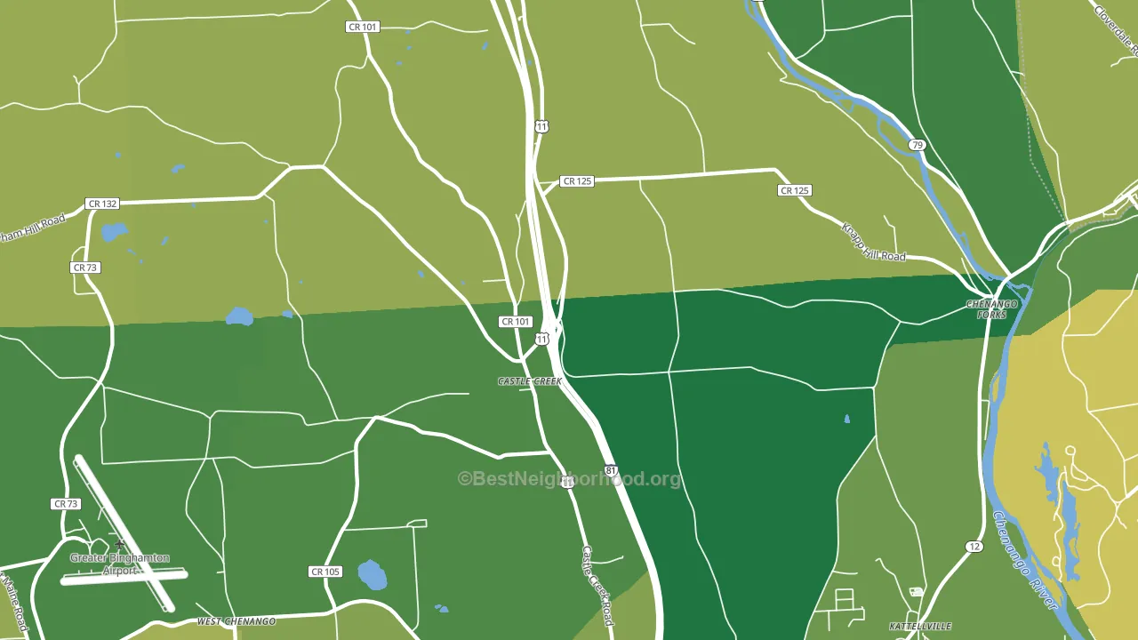 13744, NY block-group voter-turnout map