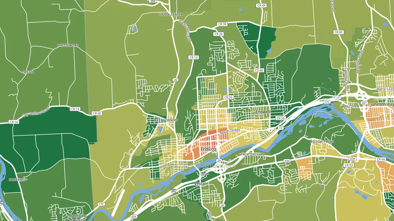 13760, NY block-group voter-turnout map