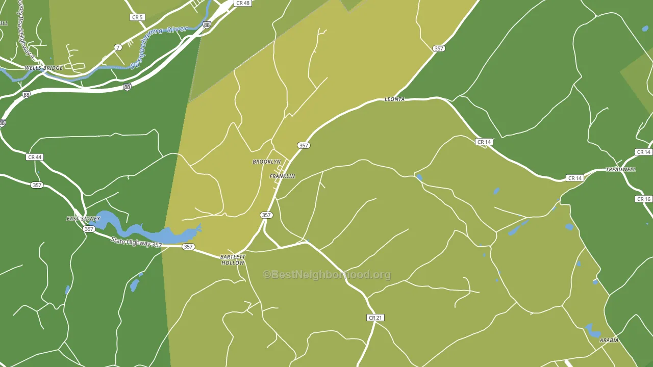 13775, NY block-group voter-turnout map