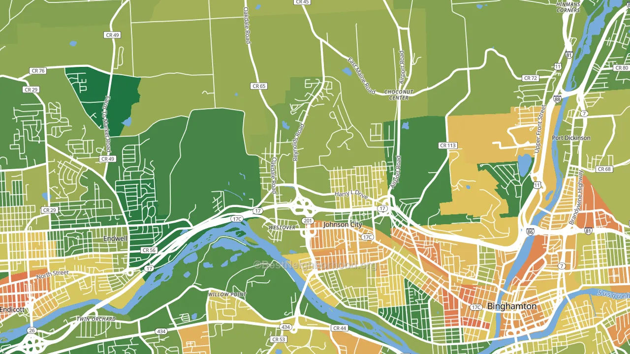 13790, NY block-group voter-turnout map