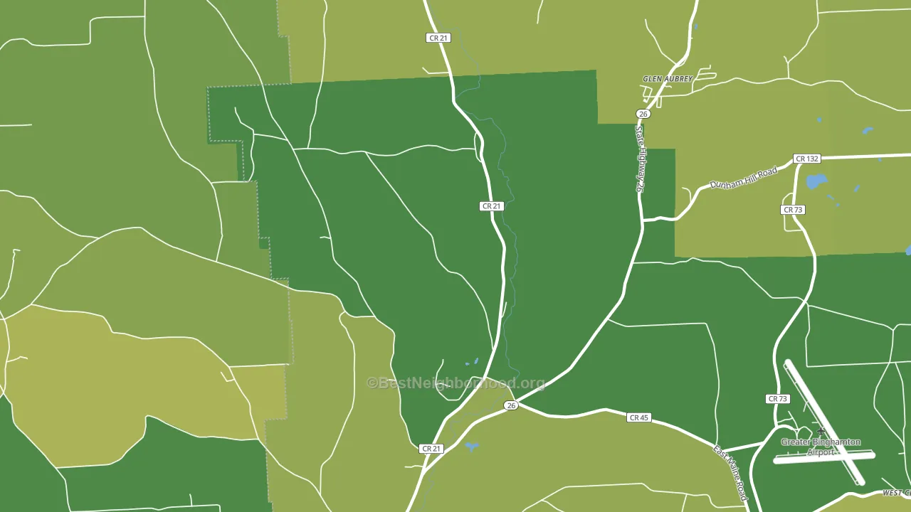 13802, NY block-group voter-turnout map