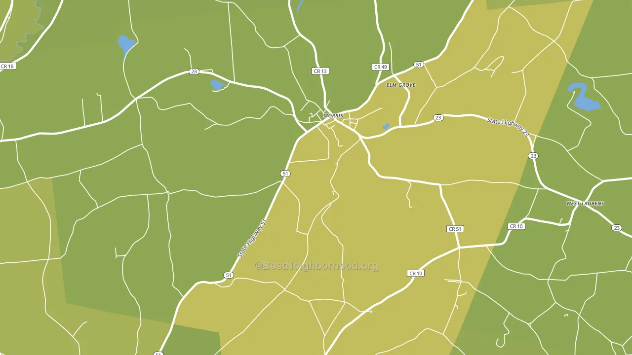 13808, NY block-group voter-turnout map