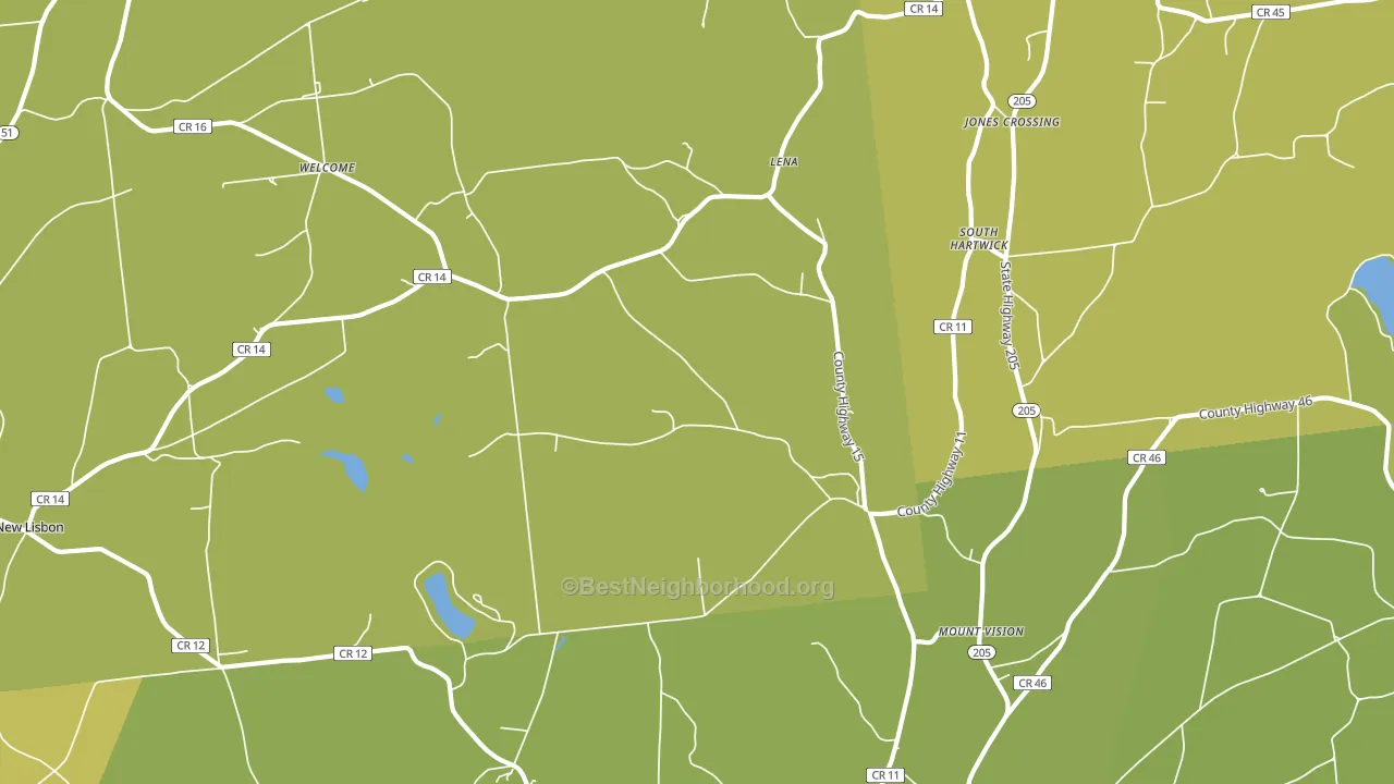 13810, NY block-group voter-turnout map