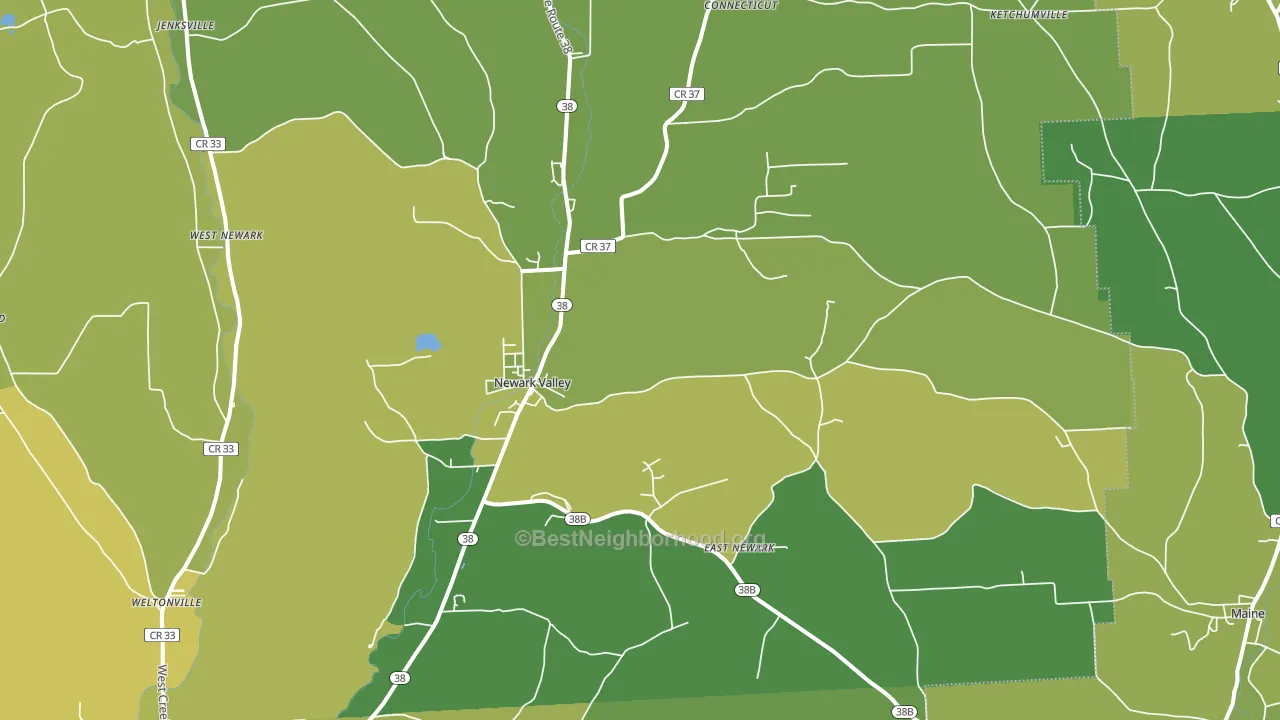 13811, NY block-group voter-turnout map