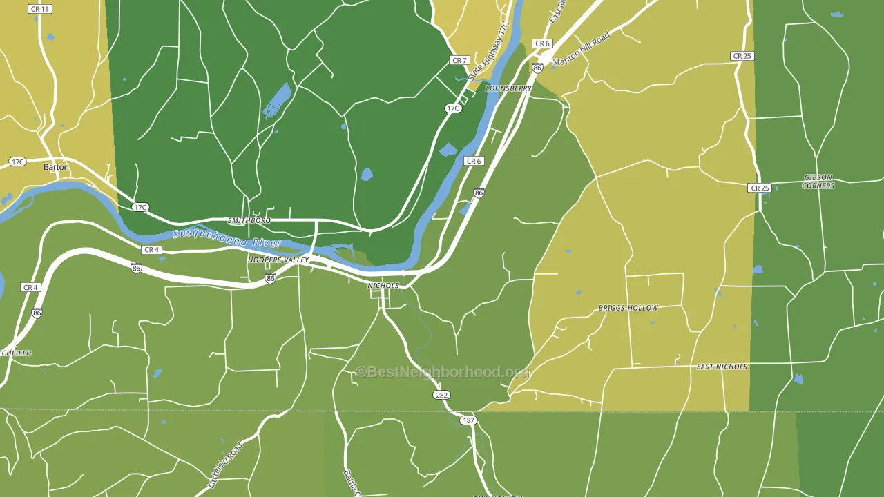 13812, NY block-group voter-turnout map