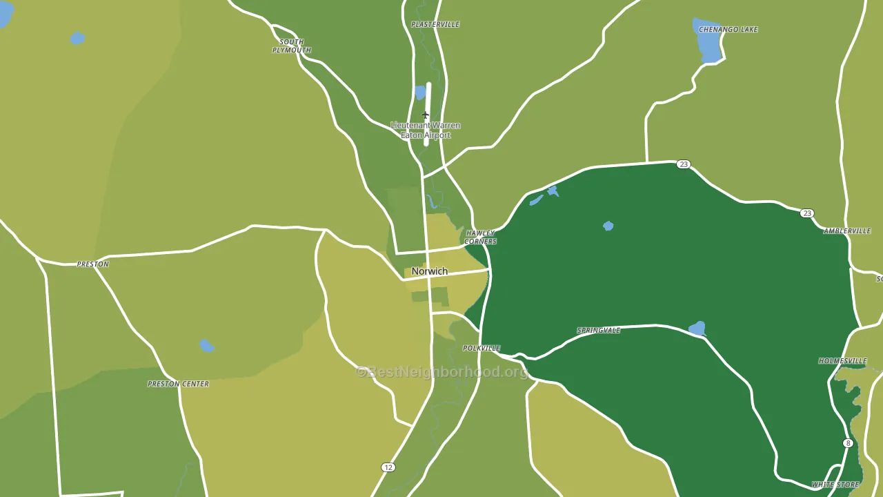 13815, NY block-group voter-turnout map