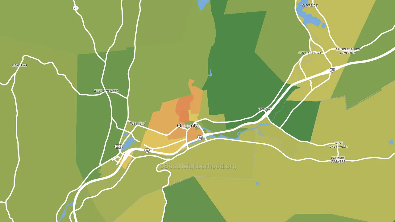 13820, NY block-group voter-turnout map