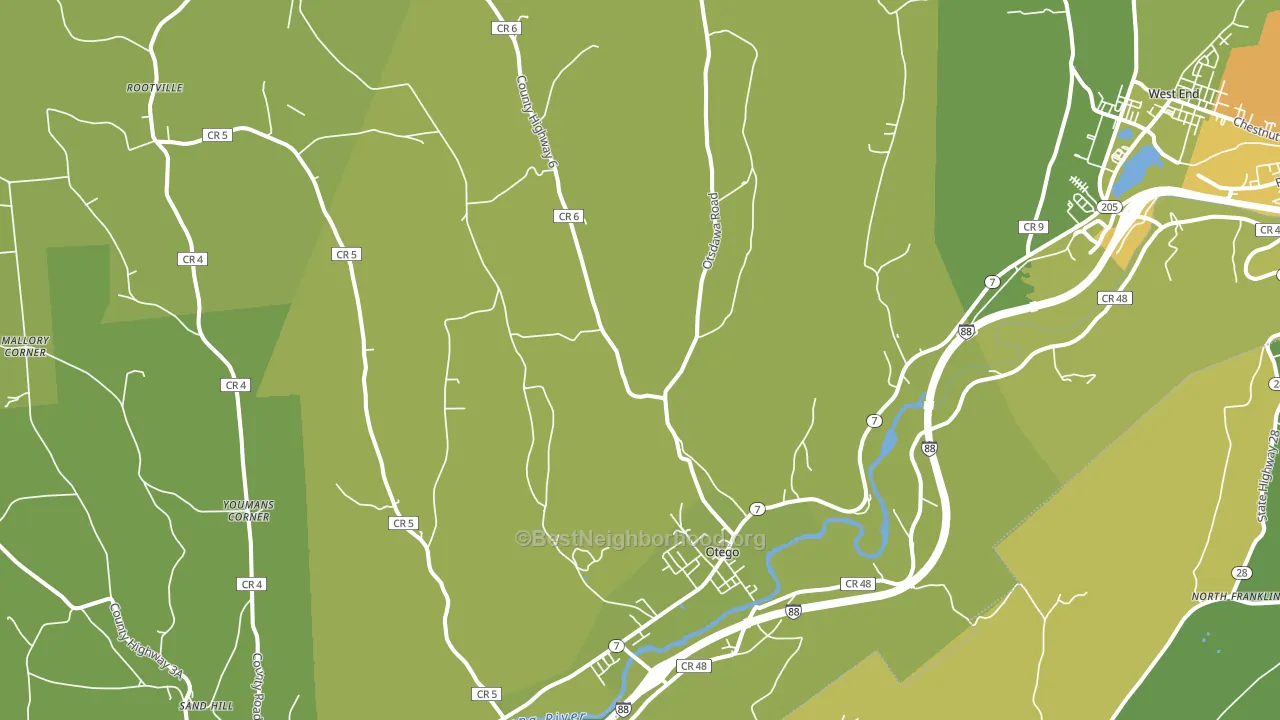 13825, NY block-group voter-turnout map