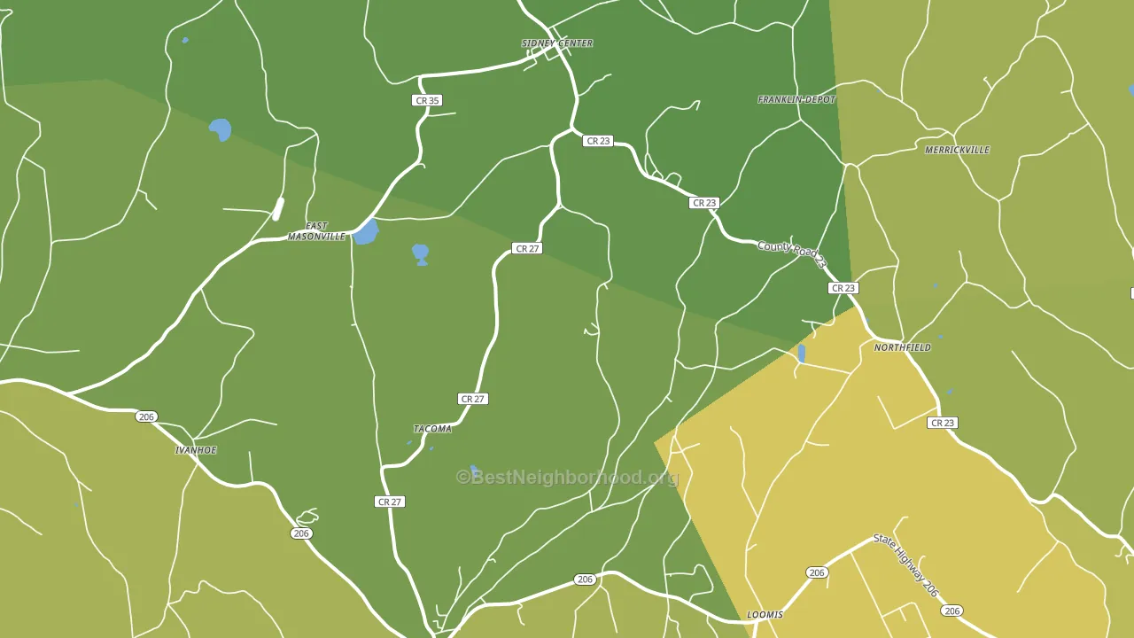 13839, NY block-group voter-turnout map