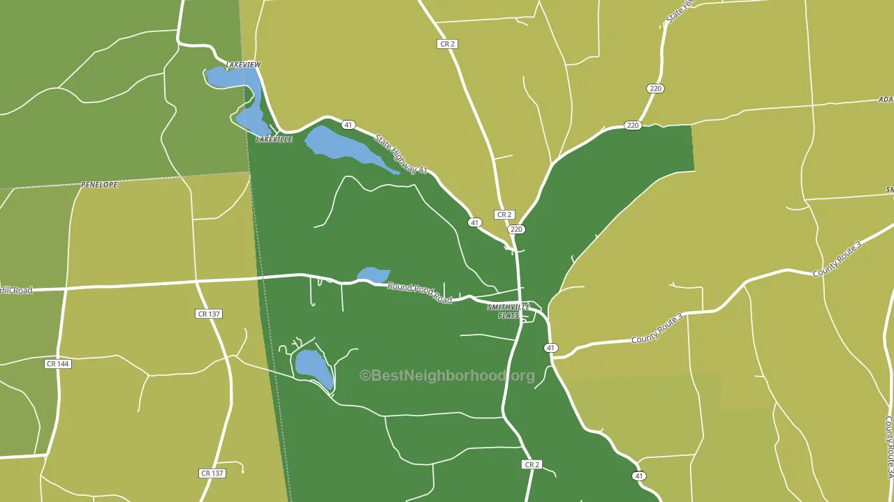 13841, NY block-group voter-turnout map