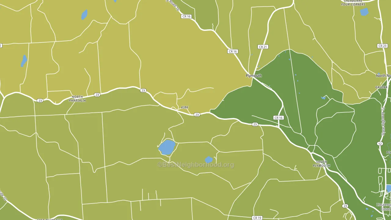 13844, NY block-group voter-turnout map