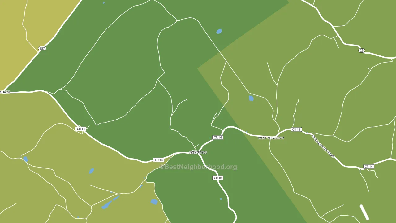 13846, NY block-group voter-turnout map