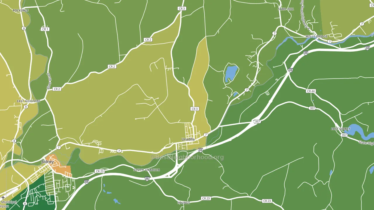 13849, NY block-group voter-turnout map