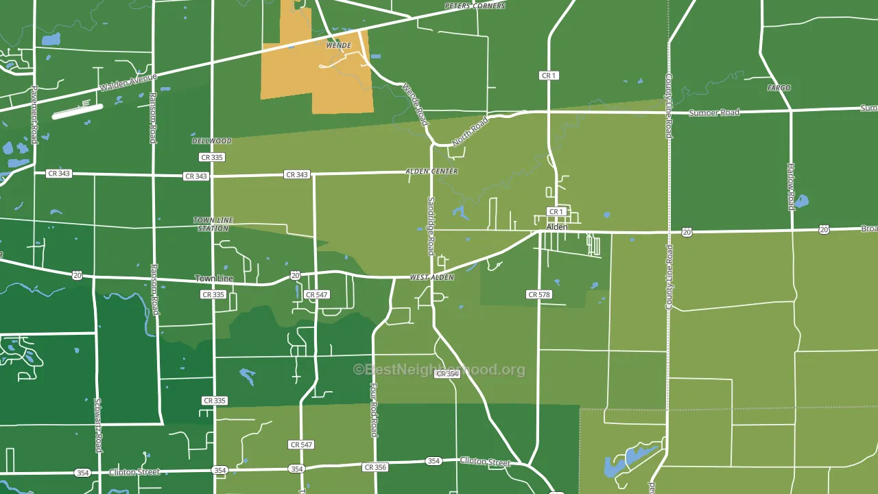 14004, NY block-group voter-turnout map