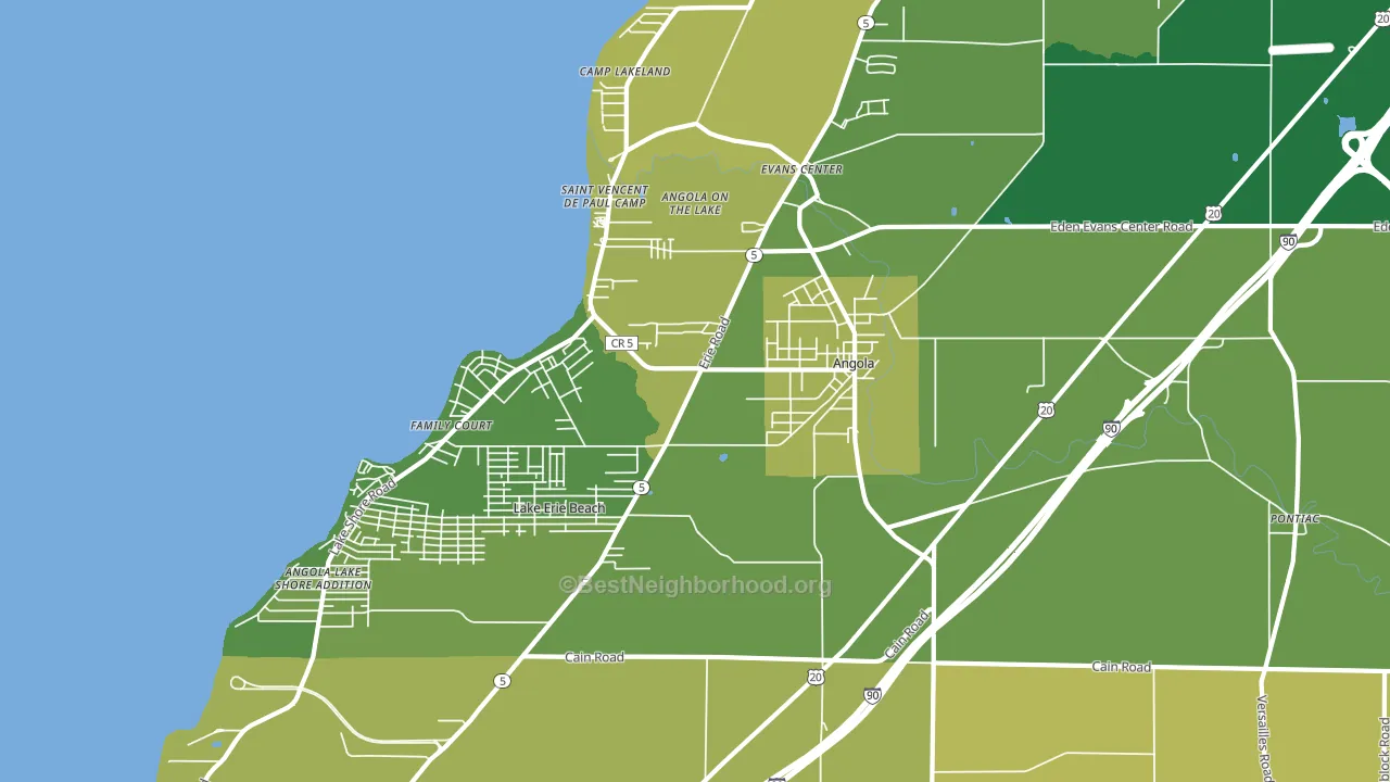 14006, NY block-group voter-turnout map