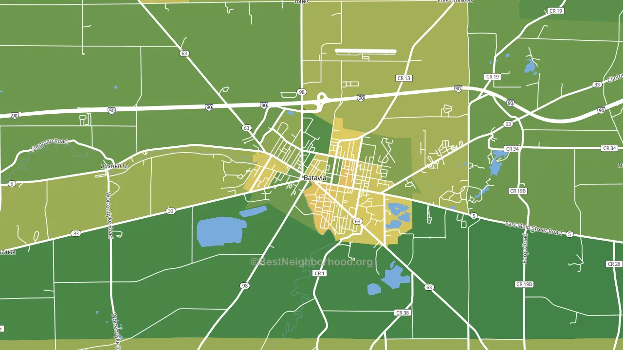 14020, NY block-group voter-turnout map