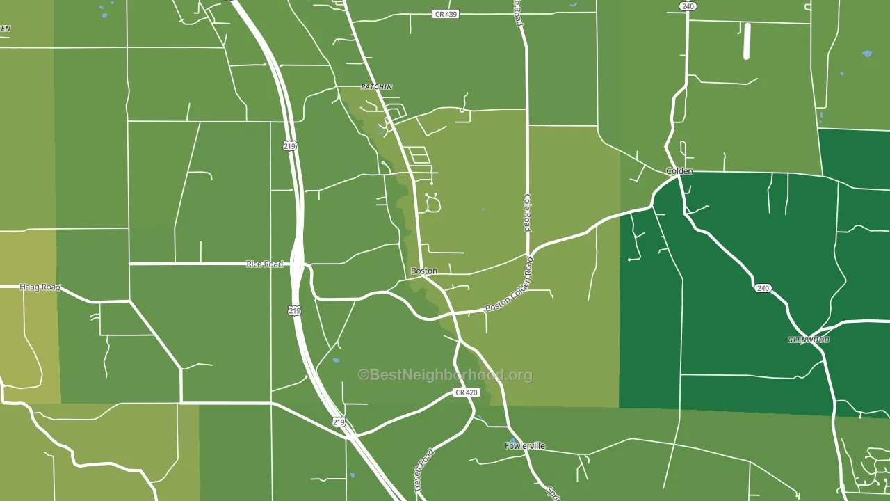 14025, NY block-group voter-turnout map
