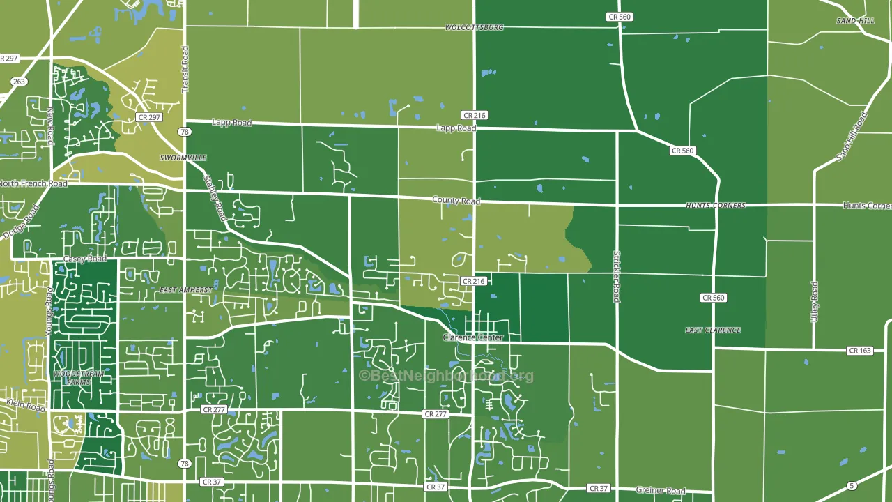 14032, NY block-group voter-turnout map