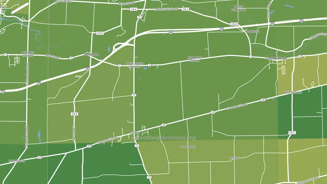 14036, NY block-group voter-turnout map