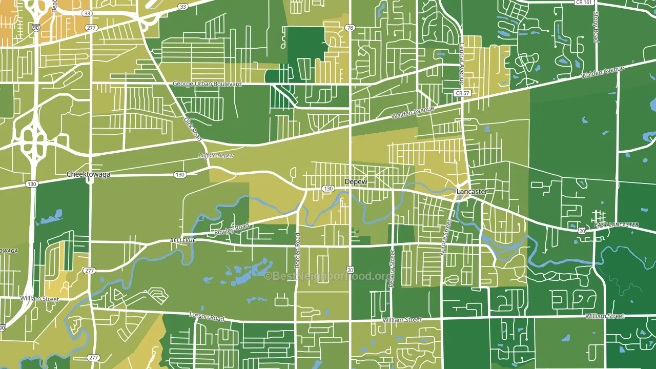 14043, NY block-group voter-turnout map