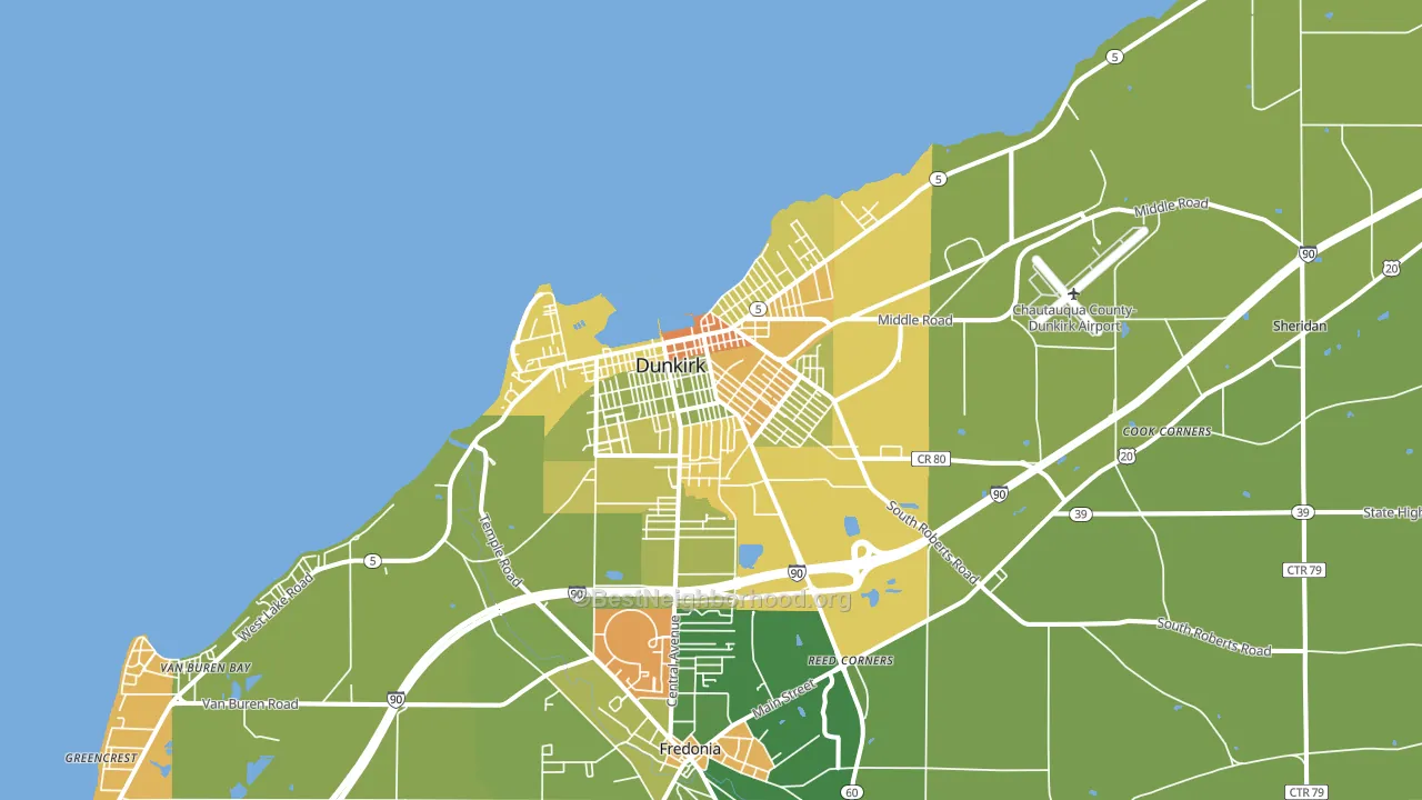 14048, NY block-group voter-turnout map