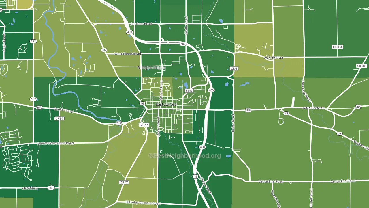 14052, NY block-group voter-turnout map