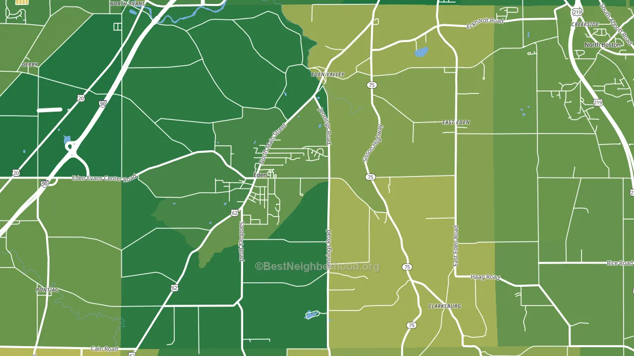 14057, NY block-group voter-turnout map