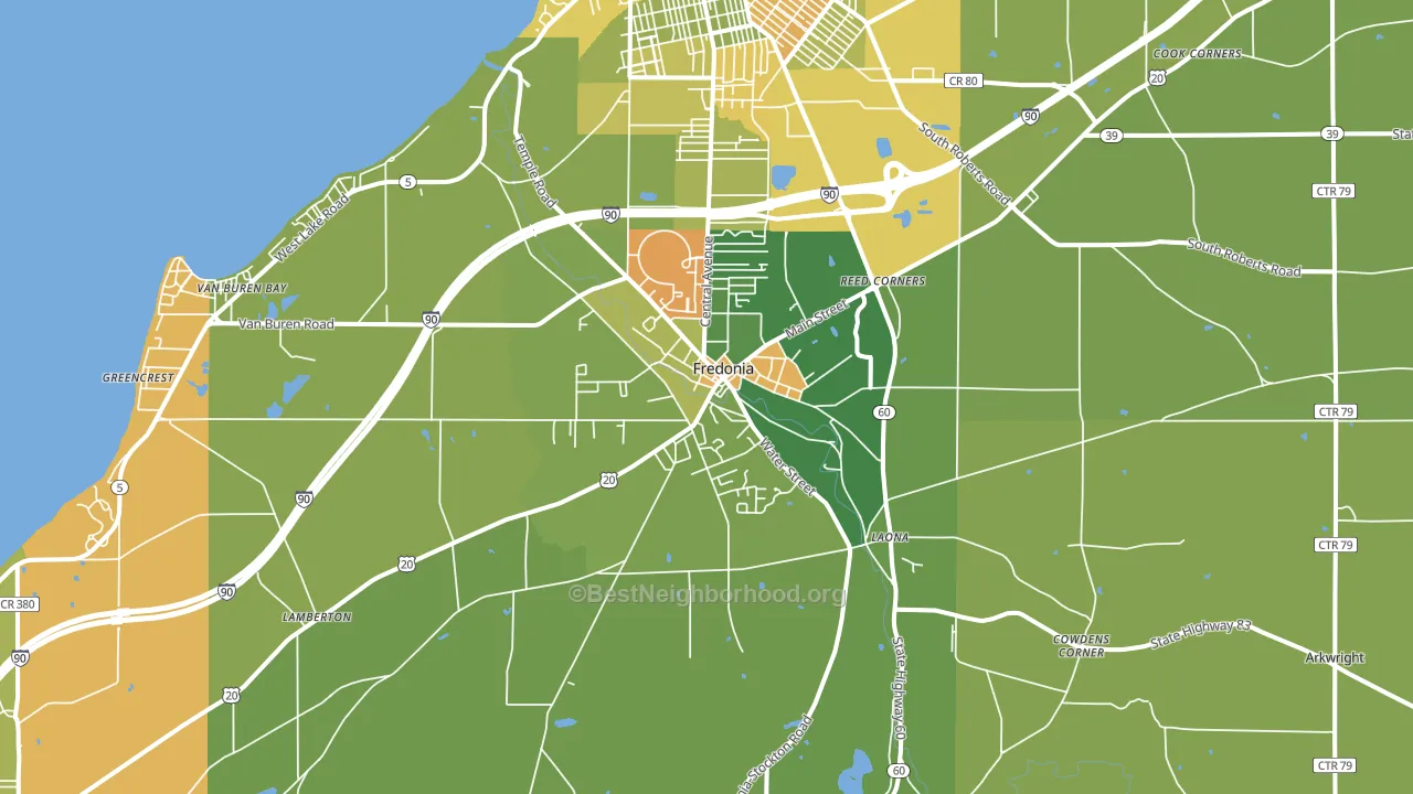 14063, NY block-group voter-turnout map
