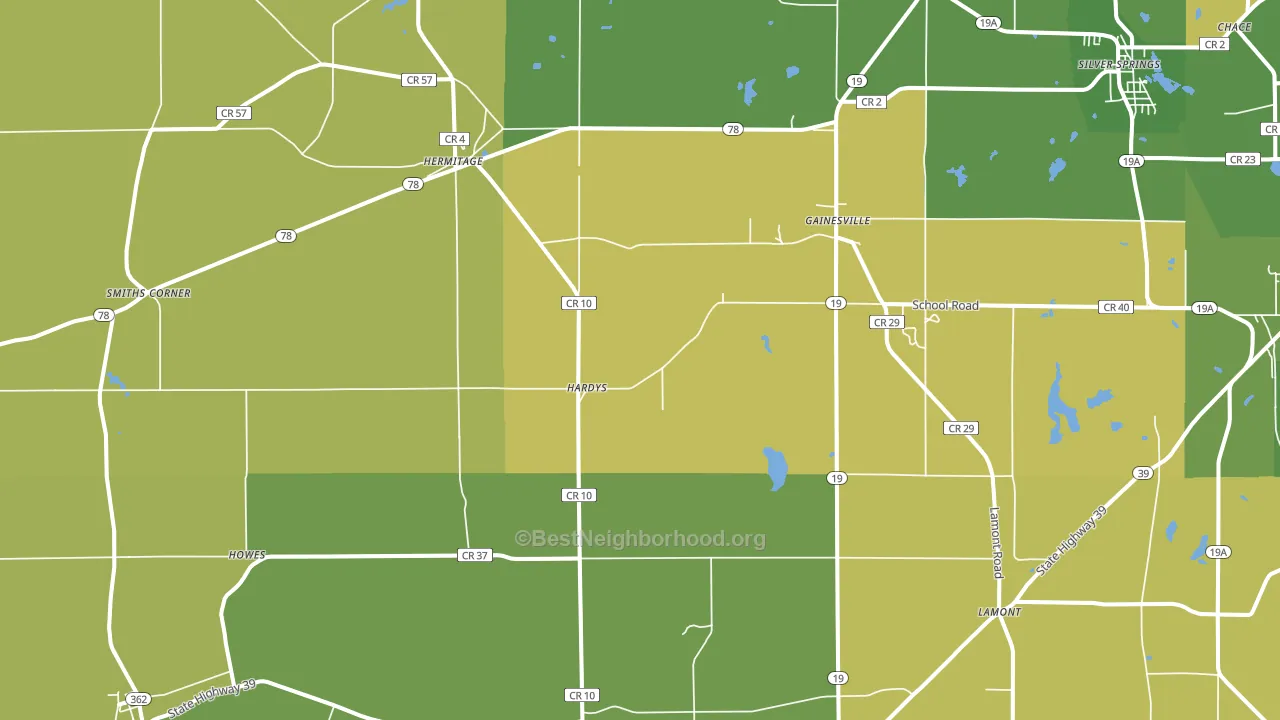 14066, NY block-group voter-turnout map