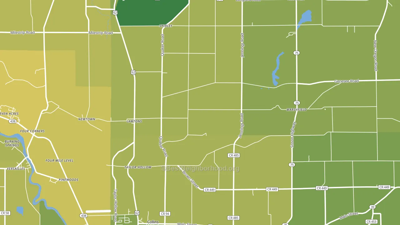 14091, NY block-group voter-turnout map