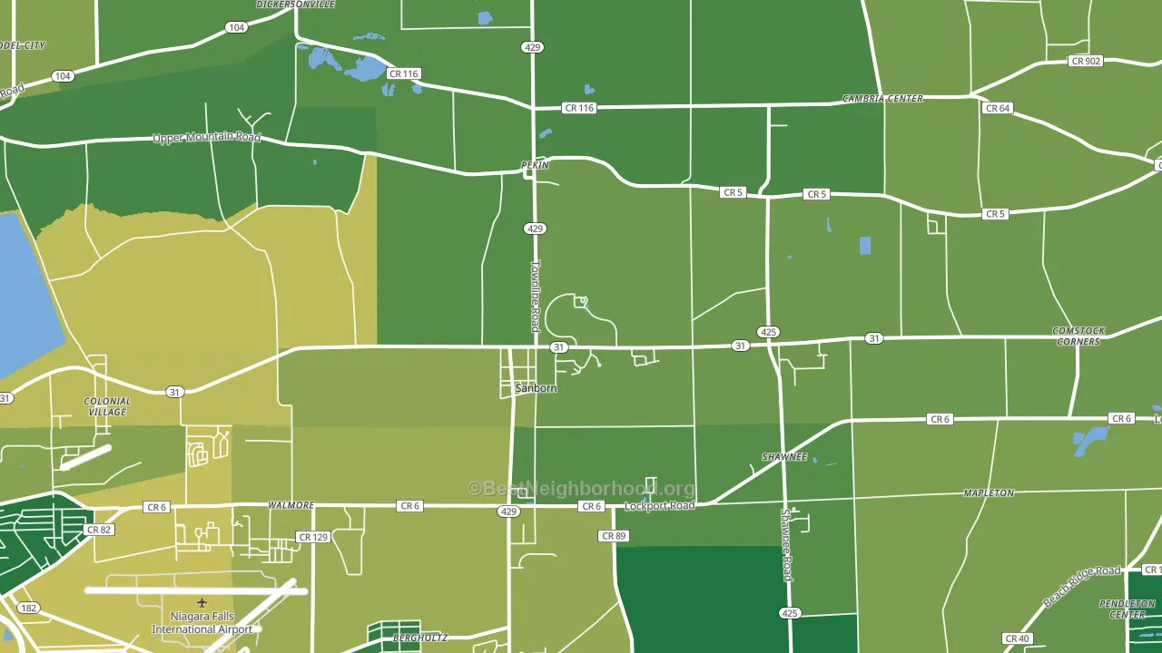 14132, NY block-group voter-turnout map