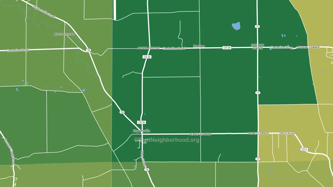 14145, NY block-group voter-turnout map