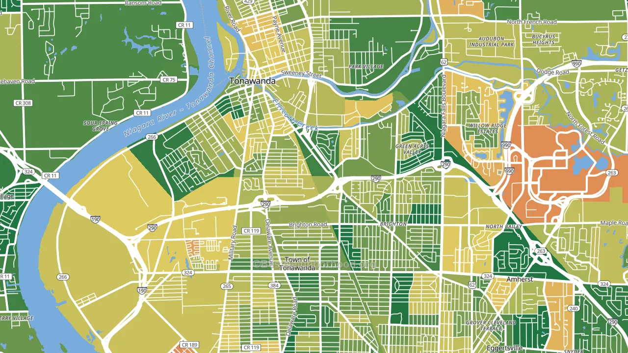 14150, NY block-group voter-turnout map