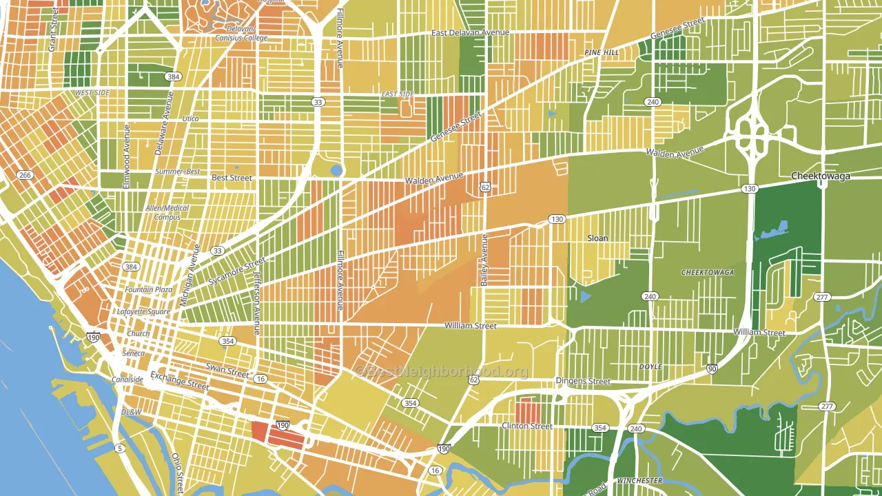 14212, NY block-group voter-turnout map