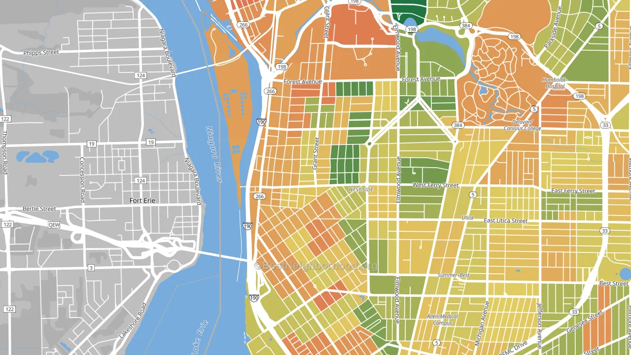 14213, NY block-group voter-turnout map