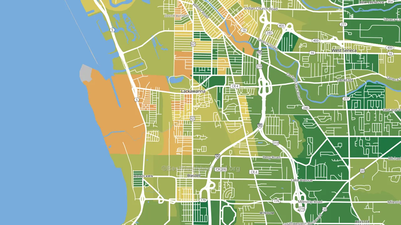 14218, NY block-group voter-turnout map