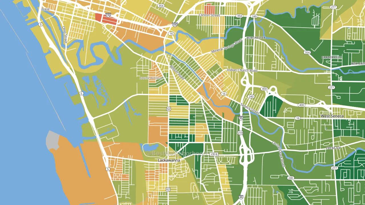 14220, NY block-group voter-turnout map