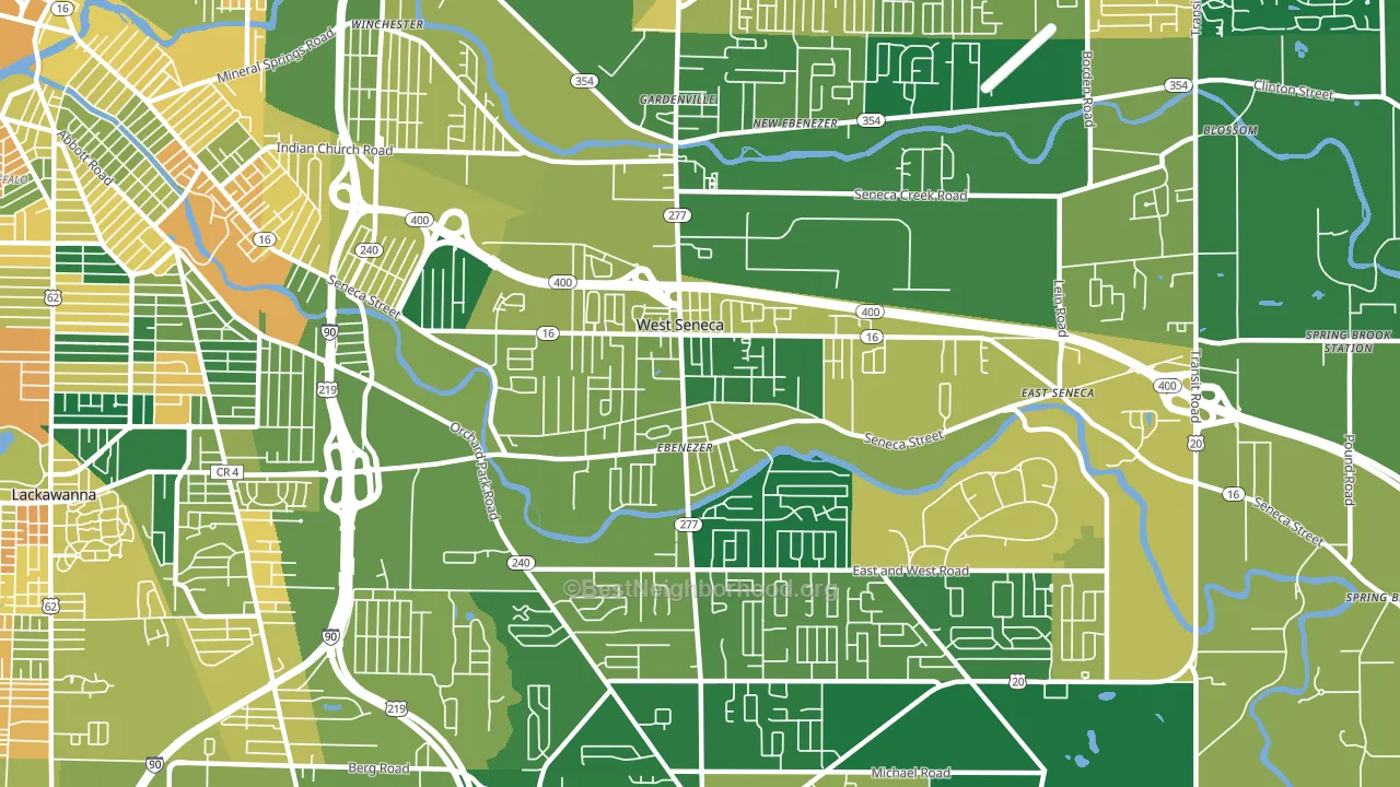 14224, NY block-group voter-turnout map