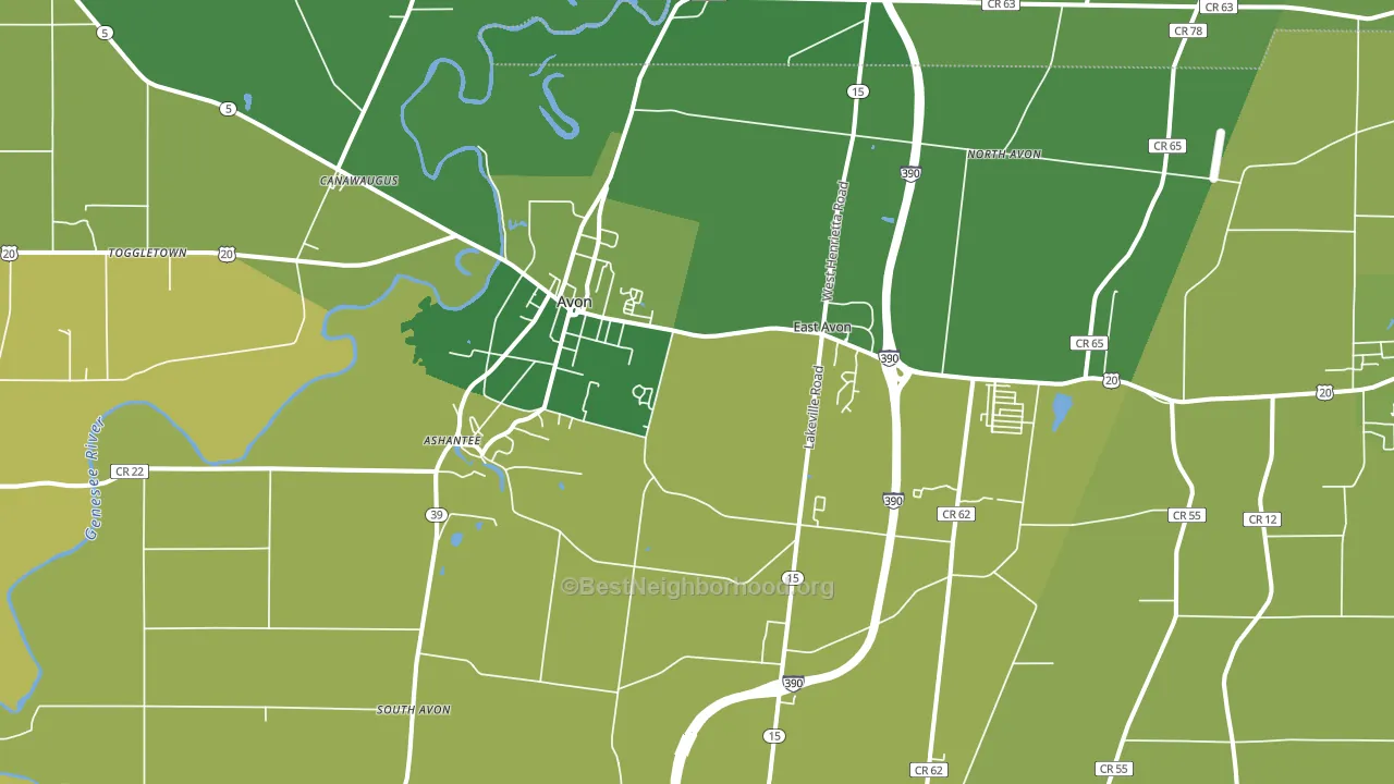 14414, NY block-group voter-turnout map