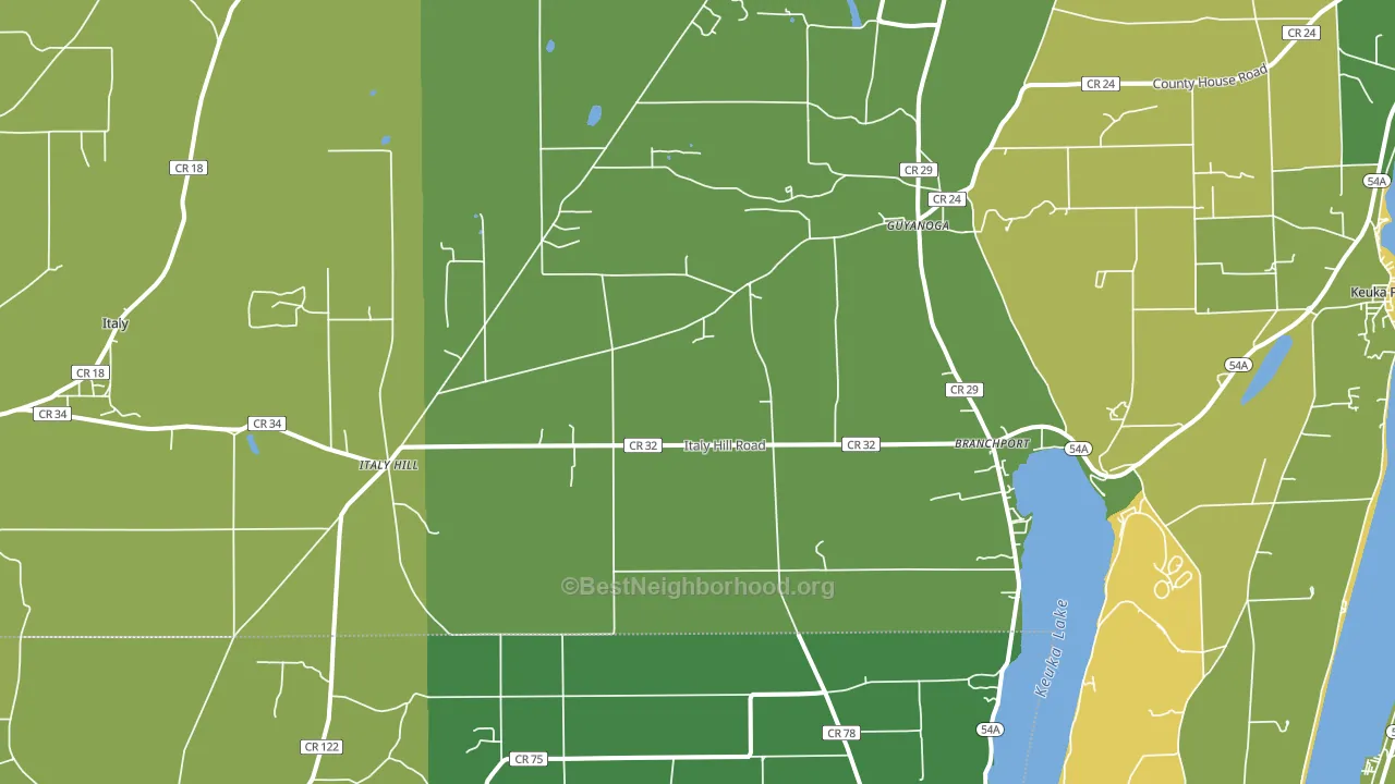 14418, NY block-group voter-turnout map