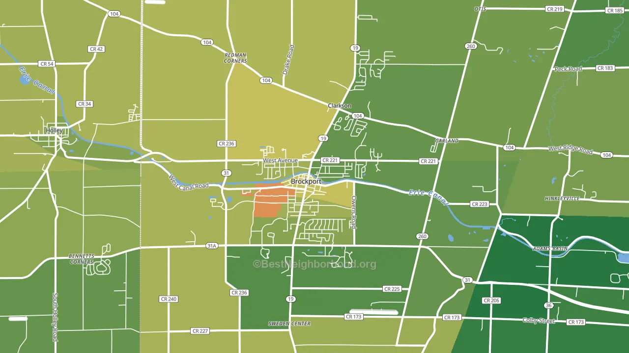 14420, NY block-group voter-turnout map